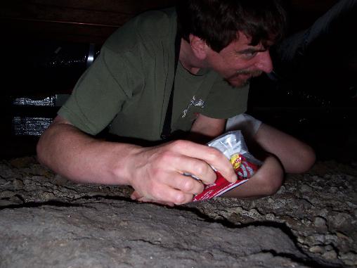 Kurt in crawlspace, 21 September 2005