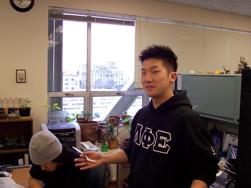 James with French toast